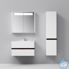 Шкаф пенал Am.Pm Bliss 34 R венге/белый глянец