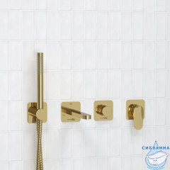 Встраиваемый смеситель для ванны Wasserkraft A2151.277.279.280.197.281 (золото глянцевое)