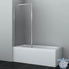 Шторка для ванны Wasserkraft Abens 160x80 20W01-80BN профиль никель, стекло прозрачное