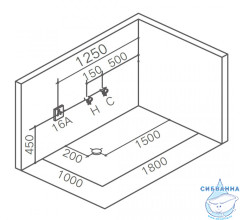 Акриовая ванна Gemy G9258 180х100 с гидромассажем