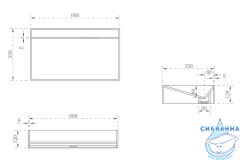 Раковина на столешницу 60 см ABBER Stein AS2623