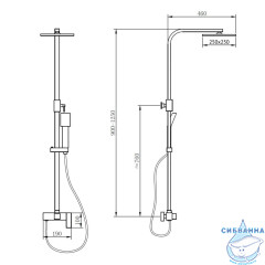Душевая система Abber Daheim 250 1 режим AF8220 (хром)
