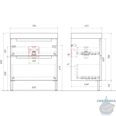 Тумба под раковину Aqwella Vancouver 70 см VAN01072N