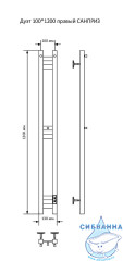 Полотенцесушитель электрический Санприз Дуэт 10х120 (оружейная сталь) (подключение R)