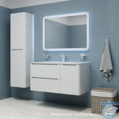 Тумба подвесная, белый, 100 см, Edifice, IDDIS, EDI10W1i95. Подходит умывальник 0101000i28