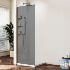 Walk-in Vincea Walk In HR 110 профиль вороненая сталь, стекло тонированное VSW-1HWS110CGGM