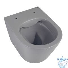 Унитаз подвесной безободковый Abber Bequem AC1102MG  с сиденьем Soft Close (микролифт) (серый матовый)