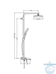Душевая система Raglo 330 1 режим R51.24.06 (черный)