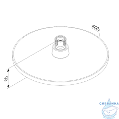 Верхний душ Damixa Jupiter  23 см 977050000 (хром)