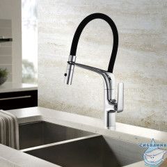 Смеситель для кухни Vincea VKF-115CH (хром/черный)