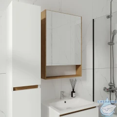 Тумба Viant Мальта 70Н с раковиной Como 70 белый/дуб вотан