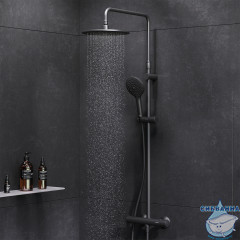 Душевая система AM.PM Like 220 1 режим F0780422 (чёрный матовый)