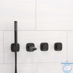 Встраиваемый смеситель для ванны Wasserkraft A9151.264.315.327.242.217 (черный матовый)