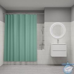 Штора для ванной, 200x180 см, Полиэстер, зеленый, IDDIS, BS05P18i11