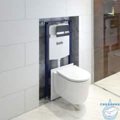 Комплект 3в1: подвесной унитаз, инсталляция и клавиша смыва черная, Basic, IDDIS, BASAPU6i73