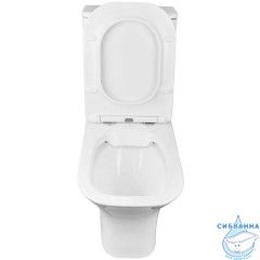 Унитаз напольный безободковый Azario Fretta Square с бачком и сиденьем Soft Close (микролифт) AZ-5121