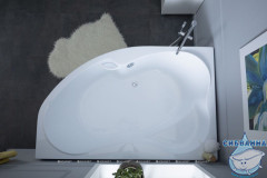 Акриловая ванна Aquanet Capri 170x110 L с каркасом