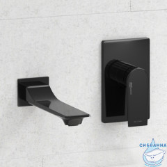 Встраиваемый смеситель для раковины Wasserkraft A66553 (черный глянец)