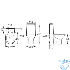 Унитаз напольный Roca Victoria Nord 342ND7000 (без бачка и сиденья)