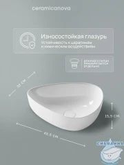  Раковина на столешницу 46 см Ceramicanova Element CN5026
