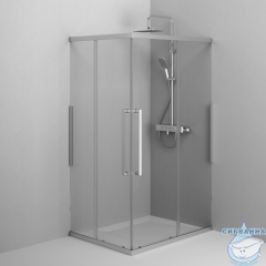 Душевое ограждение AM.PM Func 120x90 W84G-403-12090-MТ профиль хром, стекло прозрачное (без поддона)