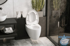 Унитаз подвесной импульсный Abber Bequem AC1107P с сиденьем Soft Close (микролифт) (белый)