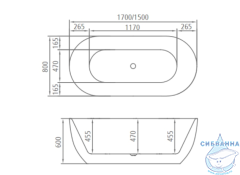 Ванна акриловая Calypso Sevilla 150x80