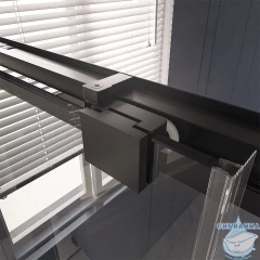 Душевое ограждение Veconi Премиум тренто 150x100 профиль черный, стекло прозрачное PTC30-SP-150100-B-01-C4 (без поддона)