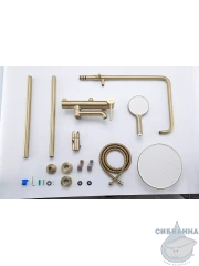 Душевая система Gappo G2406-3 250 1 режим (сатин золотой)
