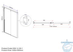 Дверь в нишу Vincea Lugano 150 профиль хром, стекло прозрачное VDS-1L150CL-1