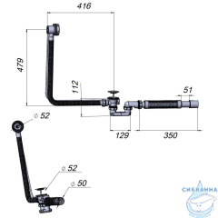 Слив-перелив AM.PM W90A-1000-OFL