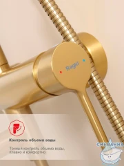 Душевая система Raglo 250 1 режим R20.24.03 (сатин золотой)