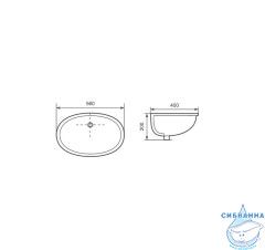 Раковина под столешницу 56 см Aquatek AQ8091-00 
