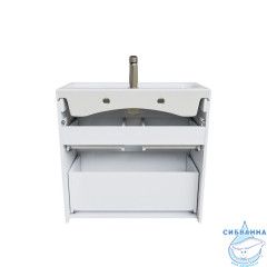 Тумба с умывальником напольная с ящиками, белая, 80 см, Zodiac, IDDIS, ZOD8CBFi95K  подходит ум. 3508000i28