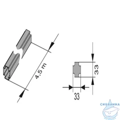 Профиль Хоммет в штангах 4,5 м 9000000 (цена за 1 метр)