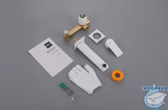 Смеситель для раковины встраиваемый Abber Weiss Insel AF8082FW (белый матовый)