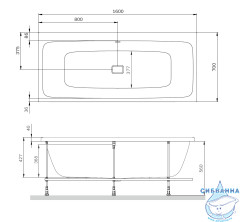 Ванна акриловая AM.PM Func 160х70 W84A-160-070W-A