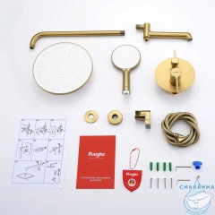 Душевая система Raglo 250 1 режим R20.27.03 (сатин золотой)