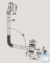 Слив-перелив для ванн BAS сл00306 (хром)