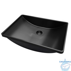 Раковина встраиваемая сверху ABBER Wasser Kreis AF2404MB черная матовая