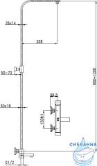 Душевая система Aquanet Gotic AF440-72-S-B (черный)