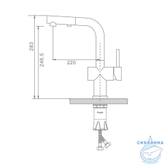 Смеситель для кухни Raglo R86.49.05 (сатин)