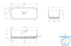 Ванна из искусственного камня ABBER Stein 170x75 AS9663Violett