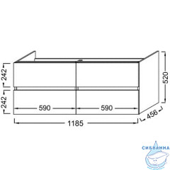 Тумба под раковину Jacob Delafon Tolbiac 120 белый глянцевый с раковиной Ola 120