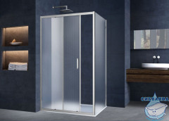 Душевое ограждение Vincea Альфа 130x90 профиль хром, стекло текстурное VSR-3AL9013MT