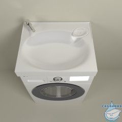 Раковина на стиральную машину 60х50 см 1MarKa Lavanderia