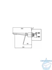 Смеситель для раковины встраиваемый Frap F1058-22 (хром/белый)
