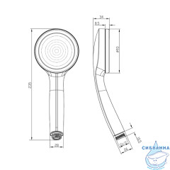 Лейка для душа Iddis SpaHome 95 1 режим SPA1F00i18 (хром)
