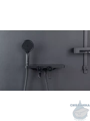 Смеситель для ванны с душевым гарнитуром Gappo G3296-26 (черный матовый)