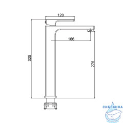 Смеситель для раковины Gappo G1017-62 (без донного клапана) (черный матовый)